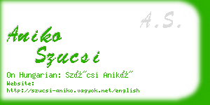 aniko szucsi business card